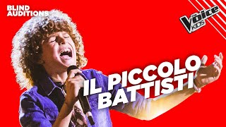 Michele OMAGGIA Battisti con “Pensieri e Parole”  The Voice Italy Kids  Blind Auditions [upl. by Meade]