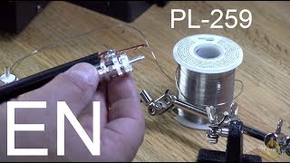 PL259 connector installation on a RG213 or RG8 coaxial cable [upl. by Ecirtap]