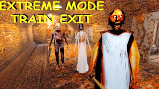 Granny 3 Extreme Mode  Nightmare Train Exit Game Play [upl. by Murtha]