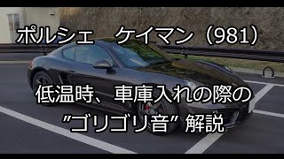 ポルシェ・ケイマン ゴリゴリ音（低温時、車庫入れ時） [upl. by Priebe670]