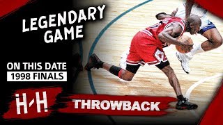 Michael Jordan LAST Bulls Game Game 6 Highlights vs Jazz 1998 Finals  45 Pts EPIC CLUTCH SHOT [upl. by Trudnak]