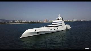 世界で23番目に大きなヨット Motor Yacht A DJI MavicPro amp Phantom4P [upl. by Waltner277]