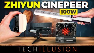 🔥Die NEUEN Zhiyun Cinepeer LED Foto Videoleuchten CM15  CF100  C100 im TEST 😱  Top oder FLOP [upl. by Mayman]