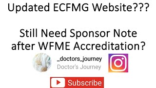 Updated ECFMG Website Do we still need to get an ECFMG sponsor note in 2024 [upl. by Gregrory]