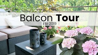 BALCON TOUR  Plantes déco et aménagements du balcon  Eté 2019 [upl. by Ataner27]