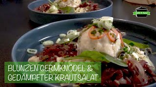 Blunzen Germknödel mit gedämpften Krautsalat amp Zwiebelmarmelade  heldampherd Episode 6  MAI 2020 [upl. by Eliot]