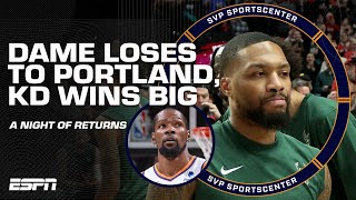 Dame BESTED in Portland  KD DOMINATES in Brooklyn 🔥 A night of BIG RETURNS in the NBA  SC with SVP [upl. by Bruckner]