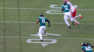 Parker Washington weaves through traffic on 73YARD kickoff return [upl. by Aivizt]