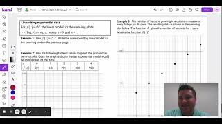 AP PreCalculus  215 SemiLog Plots [upl. by Anrehs]