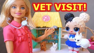 LOL SURPRISE DOLLS Go To School Show amp Tell And Pet Gets Sick [upl. by Trask]