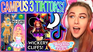 REACTING TO CAMPUS 3 amp ROYALLOWEEN TIKTOKS THAT WILL SHOCK YOU ROBLOX Royale High Updates Tiktoks [upl. by Carver]