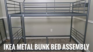 How to Assemble Ikea Svarta Metal Twin Bunk Bed [upl. by Levesque438]