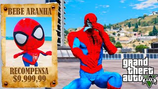 TRISTE BEBE ARANHA DESAPARECEU 🕷️  GTA 5 [upl. by Suzetta358]