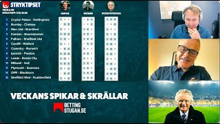 Uppsnack Stryktipset Lördag 710 🔥 » 20 MILLAR » Tips amp Förslag Weimer Limpar amp Bosse Petersson [upl. by Bondie177]