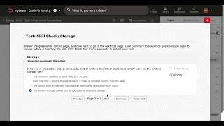 Skill Check Storage  Oracle Cloud Infrastructure Foundations  Oracle University [upl. by Akined]