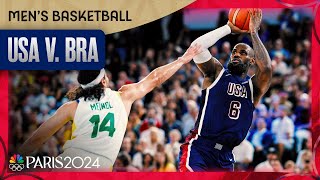 Team USA is ON TO THE SEMIS in mens basketball after blasting Brazil  Paris Olympics  NBC Sports [upl. by Hance]