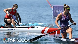 Katie Vincent Nevin Harrison paddle to a PHOTO FINISH in womens C1 200m final  Paris Olympics [upl. by Ecirpac546]