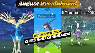 You Wont Believe Whats Coming in August🤯  Elite Raid Confirmed for MEGA RAYQUAZA🐉  Pokémon GO [upl. by Darsie986]