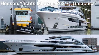 Heesen Yachts launched the 8007m 262’7” Galactica today [upl. by Enixam453]