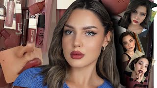 CHERRY COLA LIP  GLAM FALL MAKEUP LOOK 🤎🐻🍒ft Wonderskin [upl. by Irep]