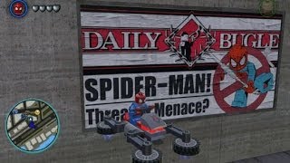 LEGO Marvel Super Heroes  Unlocking and Driving the SpiderCycle  It Hovers Token Location [upl. by Zillah350]