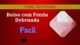 Como costurar bolso com fenda debruada [upl. by Ebert904]