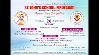 Annual Day Celebration 26Nov2024  STJOHNS SCHOOL  FIROZABAD [upl. by Aitram19]