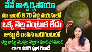 Vanaja Ramisetty  తెల్ల జుట్టు నిమిషాల్లో నల్లబడుతుంది  White Hair Turns Black Hair ManamTV [upl. by Davin304]