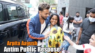 Arpita Khan Arrives With Husband Aayush Sharma To See Public Response Of ANTIM At Globus Salman Khan [upl. by Epuladaug511]