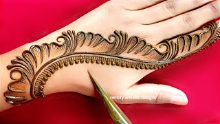 New stylish back hand mehndi design  easy mehndi design  mehndi ka design  mehndi design  mehndi [upl. by Lenette273]