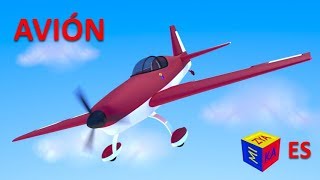 Aviones para niños en español Cómo porqué vuelan los aviones Juego de construcción Dibujo animado [upl. by Lada]