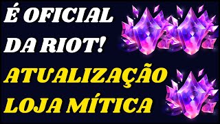 Atualização na Loja Mítica confirmada com Novas Skins Prestígio e Datas  League of Legends [upl. by Sidnala81]