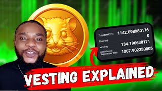 Hamster Kombat VESTING TOKEN EXPLAINED  Claimed Airdrop Unlocked for Withdrawal [upl. by Aielam]