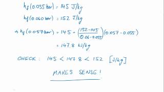 Linear interpolation for steam tables [upl. by Ashling62]