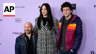 Jesse Eisenberg and Riley Keough summon Sasquatch at Sundance Film Festival [upl. by Jansen]