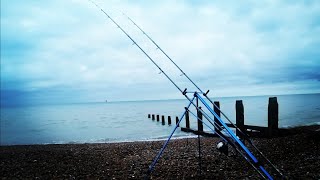 BEACH FISHING FOR DOVER SOLE  OVERNIGHT AT LANGNEY POINT UK SHORE FISHING [upl. by Warp]