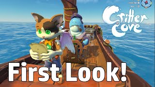 First Look at Critter Cove  ACNH Meets My Time at Portia [upl. by Ennairam]