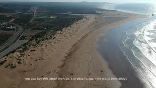 Kitesurfing at the Beach in Essaouira near Marrakesh in Morocco by Drone from above [upl. by Atikcir]