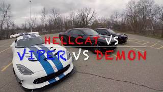 Dodge Viper Vs Hellcat Vs Demon [upl. by Frederiksen887]