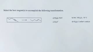 Dissolving metal reduction of an alkyne example [upl. by Aihset260]