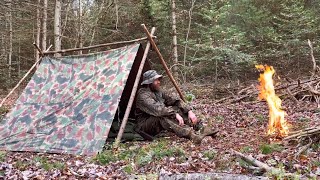 Camping in the RAIN WW2 Gear Plash Palatka Partizan M Nature Relaxing [upl. by Borszcz]