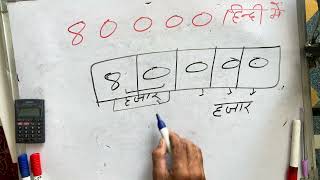 80000 Kaise Likhate Hain Hindi Mein  Spelling  Hindi  Surendra khilery [upl. by Champaigne]