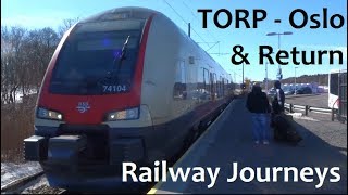 TORP Airport  Oslo City Centre Railway Journeys [upl. by Ecahc117]