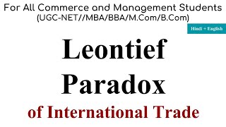 Leontief Paradox in International Trade Leontief paradox international trade laws mba ugcnet [upl. by Ludeman]