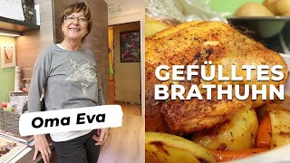 Gefülltes Brathuhn von Oma Eva  Rezept VIdeo  Cooking Grannies [upl. by Wartow]