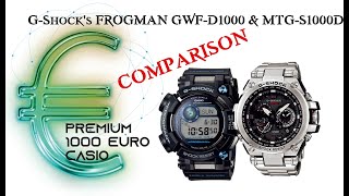 Premium 1000 euro Casio GShocks FROGMAN GWFD1000 amp MTGS1000D comparsion side by side [upl. by Bubalo114]