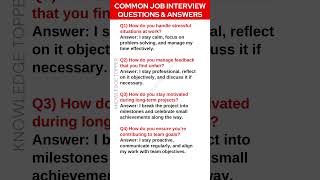 4 Most Common Job Interview Questions and Answers [upl. by Adile]