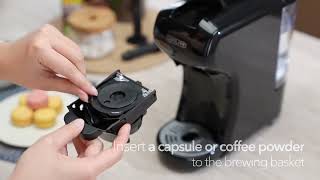 CAFELFFE 3 In 1 Capsule Coffee Machine Instruction MK602 [upl. by Evelyn408]