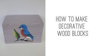 How To Make Decorative Wood Blocks Quick amp Easy Functional Art [upl. by Nedgo]