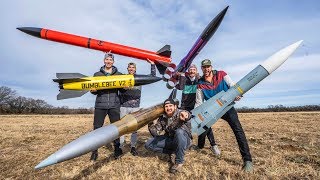 Model Rocket Battle 2  Dude Perfect [upl. by Tnahsin]